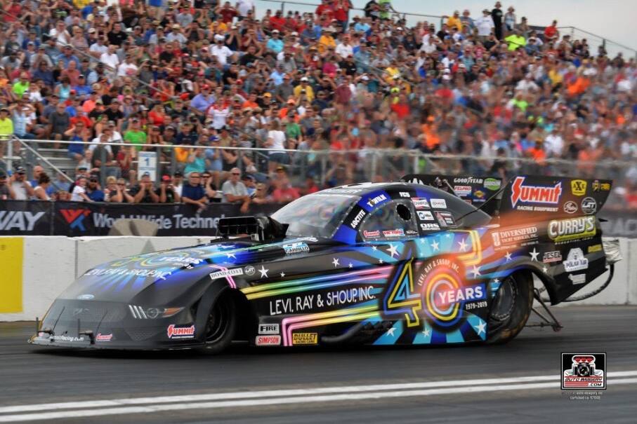 Mustang driver Tim Wilkerson lost to Tasca in the event’s quarterfinals. Mustang driver Tim Wilkerson lost to Tasca in the event’s quarterfinals.